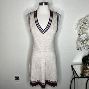 FOSSIL Vintage Soft wool Fit & Flare Sweater Dress L